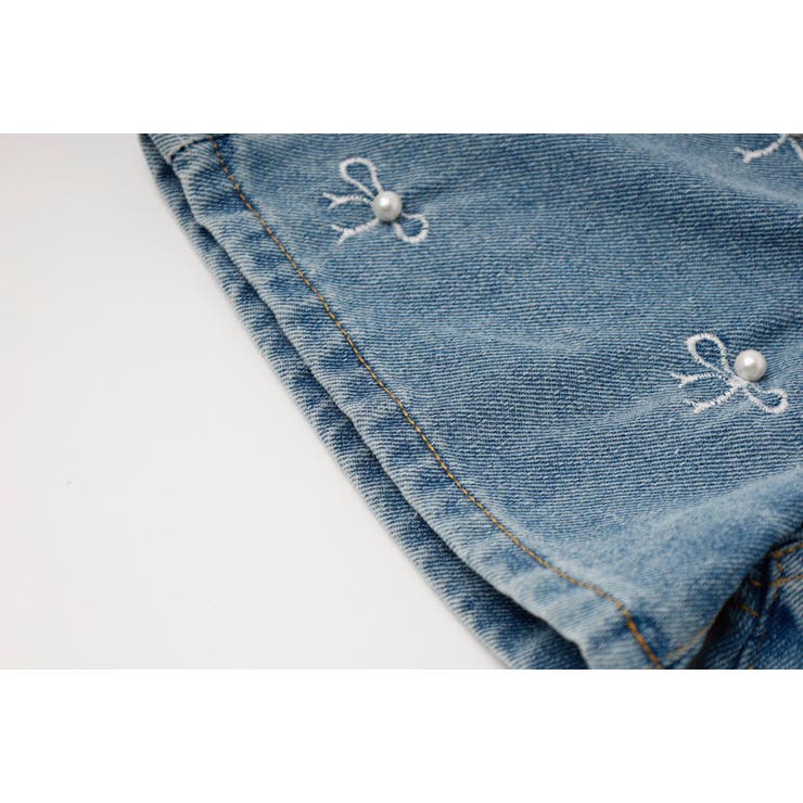 パールリボンデザインデニムショートパンツ | URBAN CHERRY | 詳細画像12 