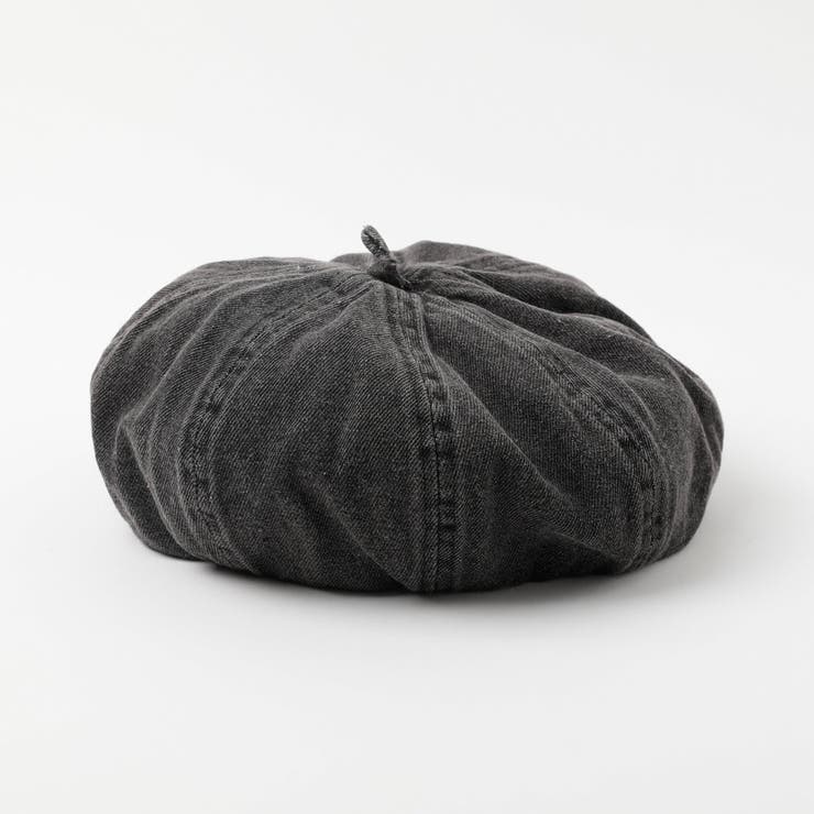 ミニリボン刺繍デニムベレー帽[品番：VINK0002900]｜URBAN