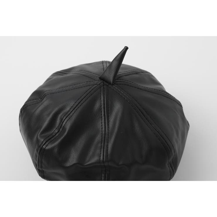 NEON LEATHER GARMENT ビッグレザー ベレー帽 完売品 パンク
