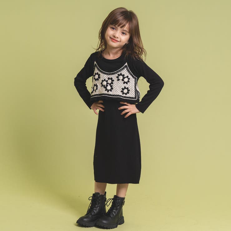 新品未使用　FISH&KIDS ニットワンピース　4-5y FISH & KIDS