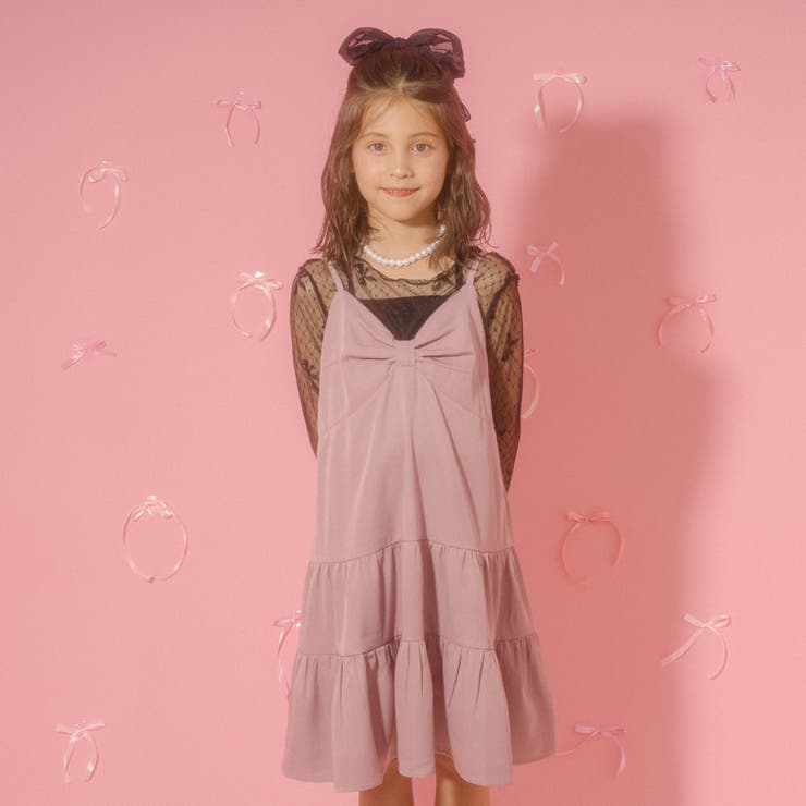 CHIPIE/シピ】リボンデザインティアードキャミワンピース[品番