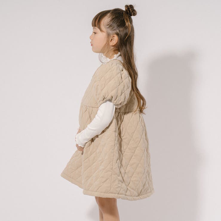 ダイヤキルティングパフスリーブワンピース[品番：VINK0003102]｜URBAN