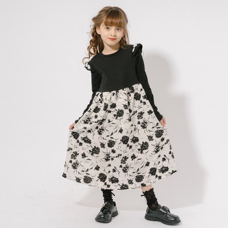 ショルダーパールフリル切り替えフラワーワンピース | URBAN CHERRY | 詳細画像19 