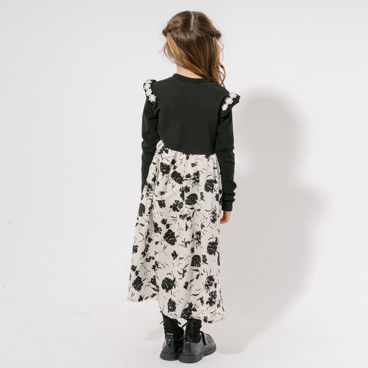 ショルダーパールフリル切り替えフラワーワンピース | URBAN CHERRY | 詳細画像5 