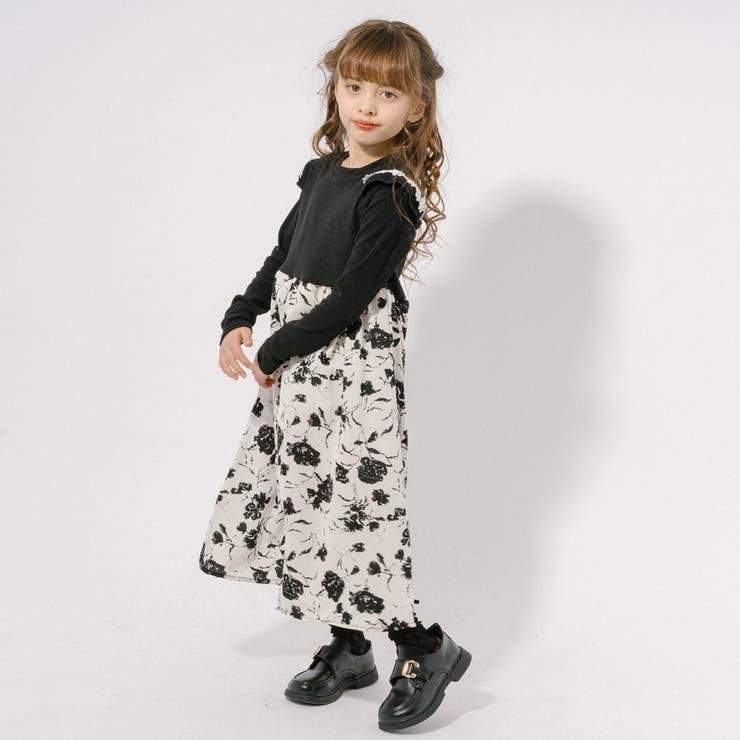 ショルダーパールフリル切り替えフラワーワンピース | URBAN CHERRY | 詳細画像8 