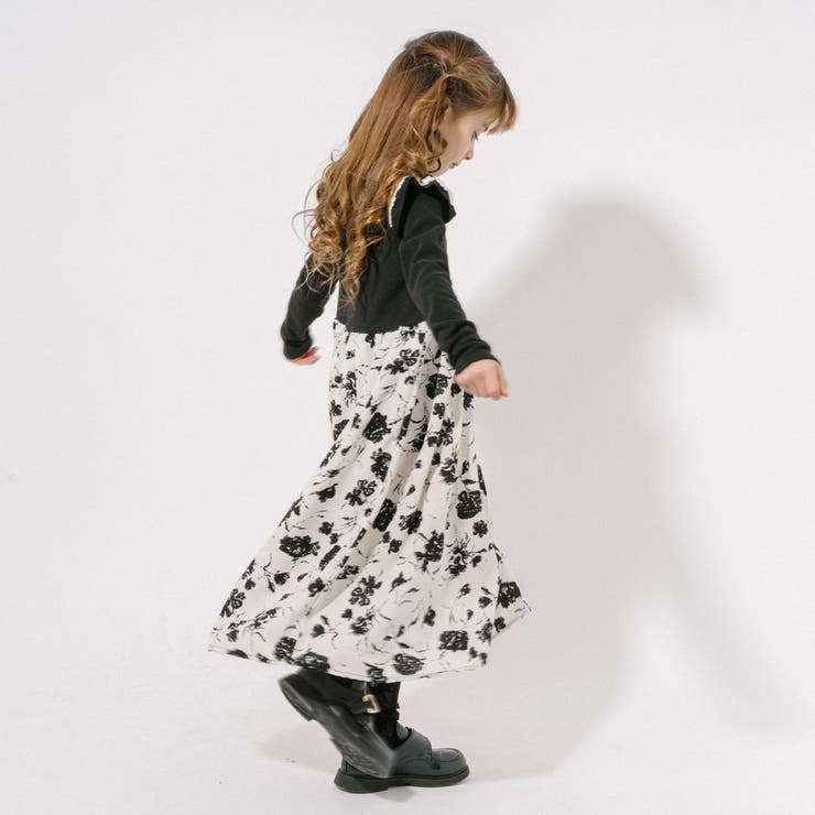 ショルダーパールフリル切り替えフラワーワンピース | URBAN CHERRY | 詳細画像9 