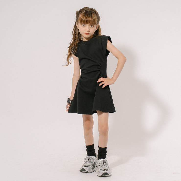 ★美品★Rene フレンチスリーブ 切替ギャザーワンピース ストレッチ 洗える ☆美品☆Rene フレンチスリーブ 切替ギャザーワンピース