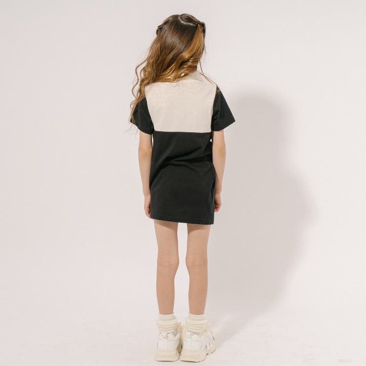 ハーフジップ切り替え配色ワンピース[品番：VINK0003635]｜URBAN