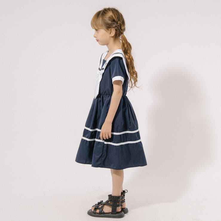 セーラーカラーハートデザインワンピース[品番：VINK0003718]｜URBAN