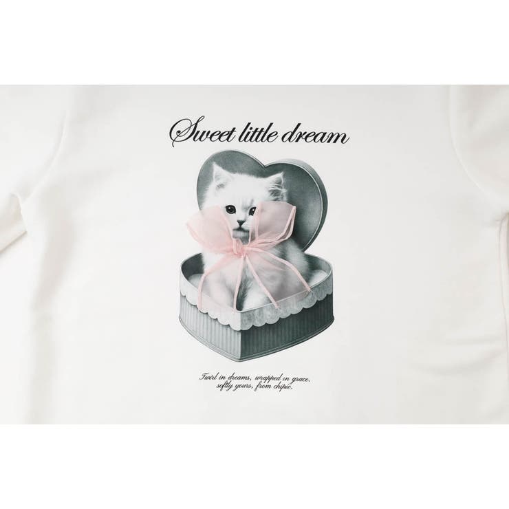 【CHIPIE/シピ】オーバーサイズシアーリボンキャットプリントミニワンピース | URBAN CHERRY | 詳細画像25 