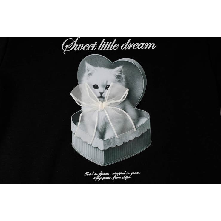 【CHIPIE/シピ】オーバーサイズシアーリボンキャットプリントミニワンピース | URBAN CHERRY | 詳細画像27 