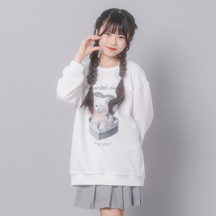 【CHIPIE/シピ】オーバーサイズシアーリボンキャットプリントミニワンピース | URBAN CHERRY | 詳細画像31 