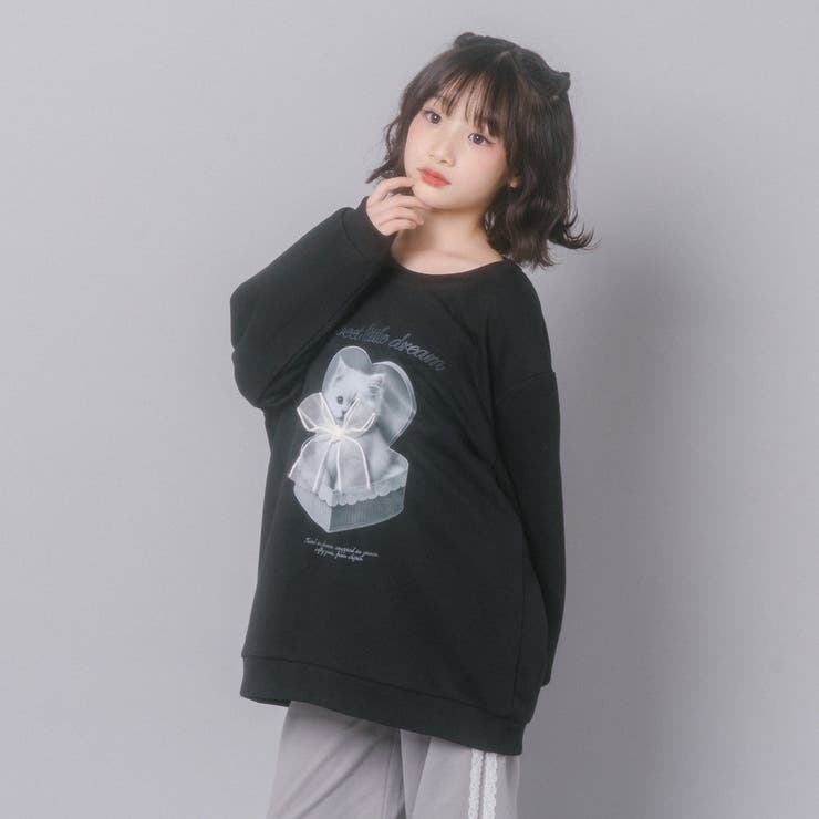 【CHIPIE/シピ】オーバーサイズシアーリボンキャットプリントミニワンピース | URBAN CHERRY | 詳細画像40 