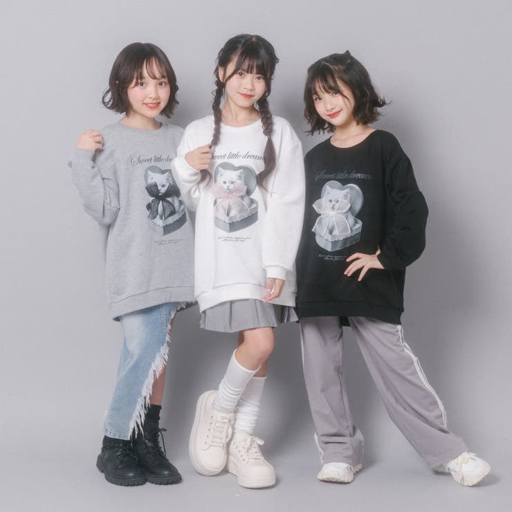 【CHIPIE/シピ】オーバーサイズシアーリボンキャットプリントミニワンピース | URBAN CHERRY | 詳細画像51 