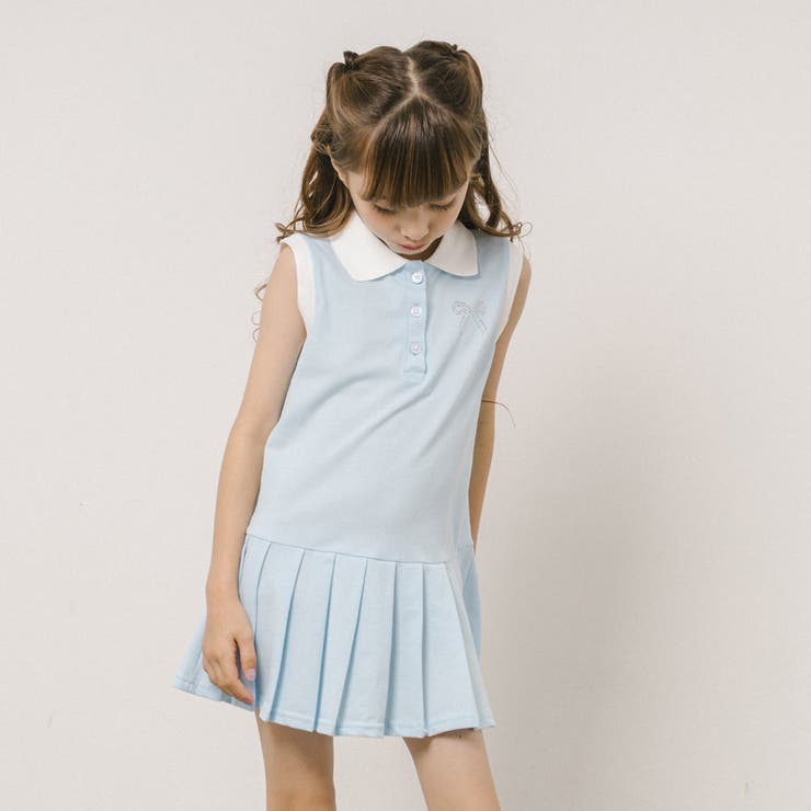 配色ワンポイントリボンプリーツワンピース | URBAN CHERRY | 詳細画像7 