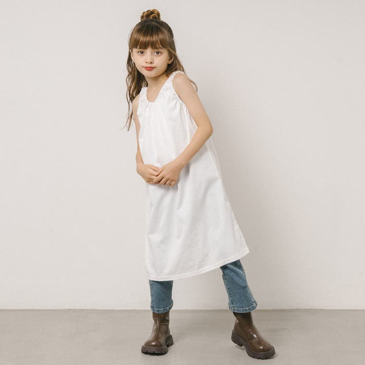 ギャザーノースリーブロングワンピース | URBAN CHERRY | 詳細画像3 