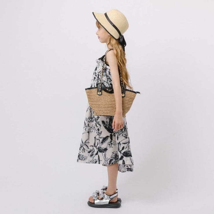 ショルダーリボンボタニカルデザインロングワンピース | URBAN CHERRY | 詳細画像6 