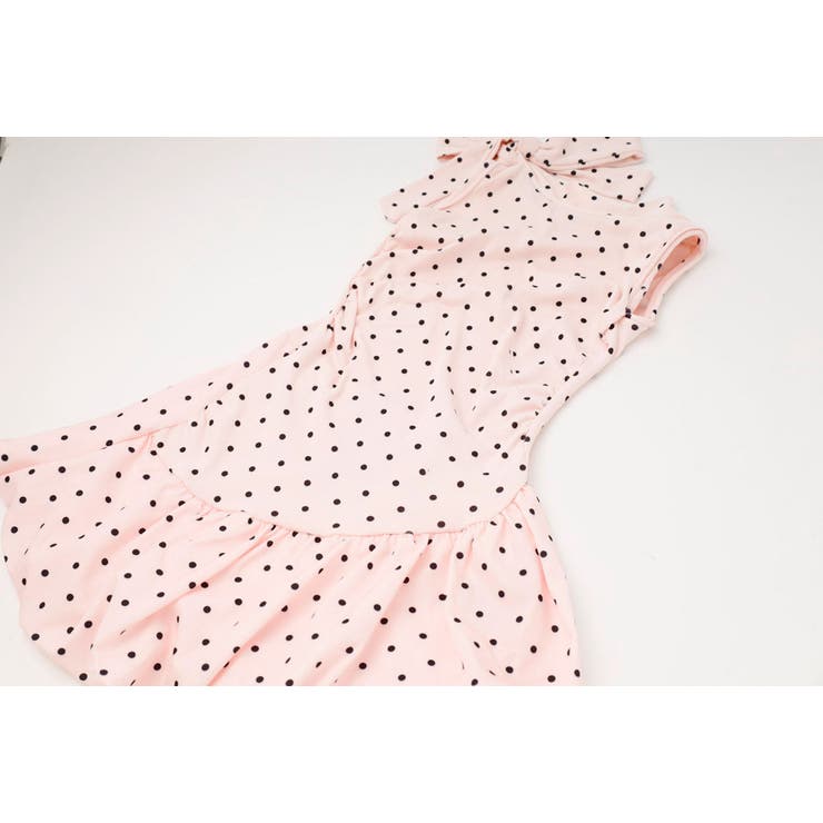 ポルカドットデザインネックリボンバルーンワンピース | URBAN CHERRY | 詳細画像15 