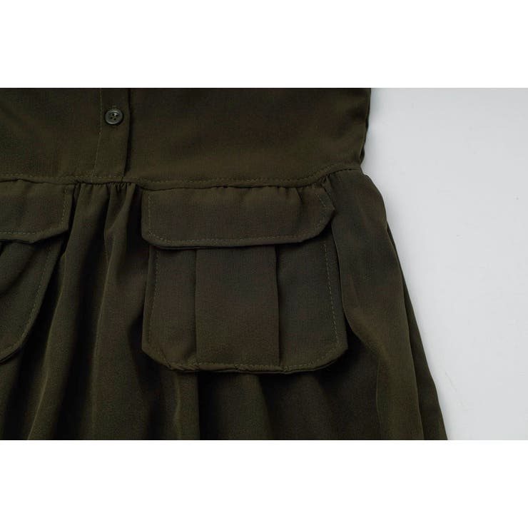 フロントボタンポケットデザインノースリーブワンピース | URBAN CHERRY | 詳細画像14 