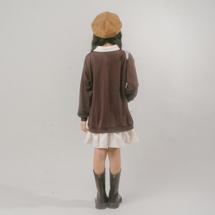 【CHIPIE シピ】(取り外し可能タイ付)ワンポイントロゴ刺繍ドッキングワンピ… | URBAN CHERRY | 詳細画像12 