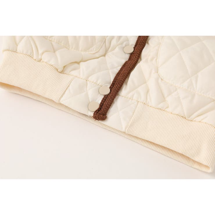 ビッグカラー配色キルティングジャケット[品番：VINK0002157]｜URBAN