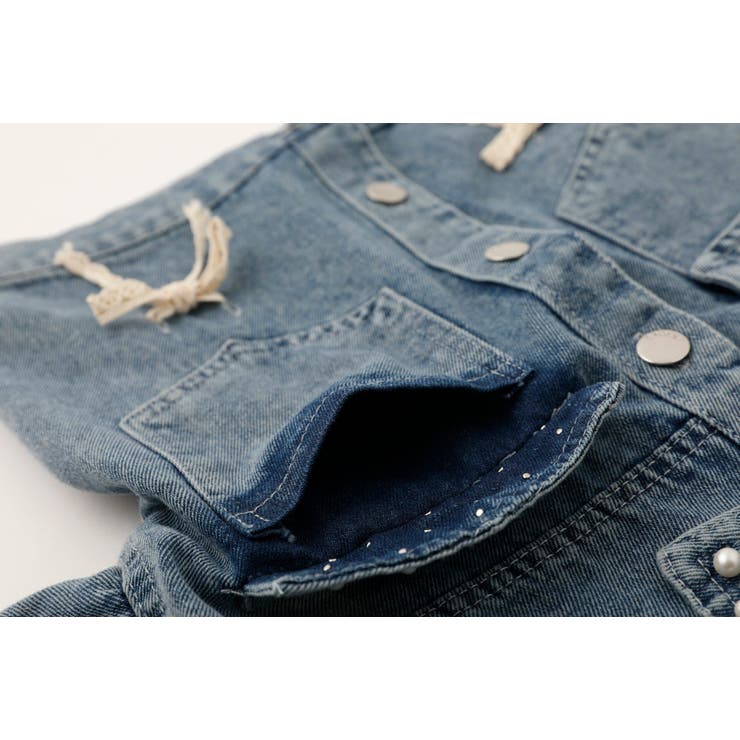 パールリボンデニムジャケット[品番：VINK0002365]｜URBAN CHERRY