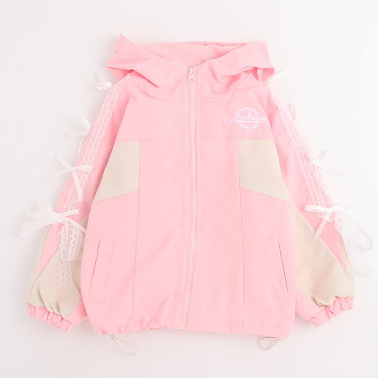 サイドリボンデザイン配色アノラックパーカー | URBAN CHERRY | 詳細画像2 