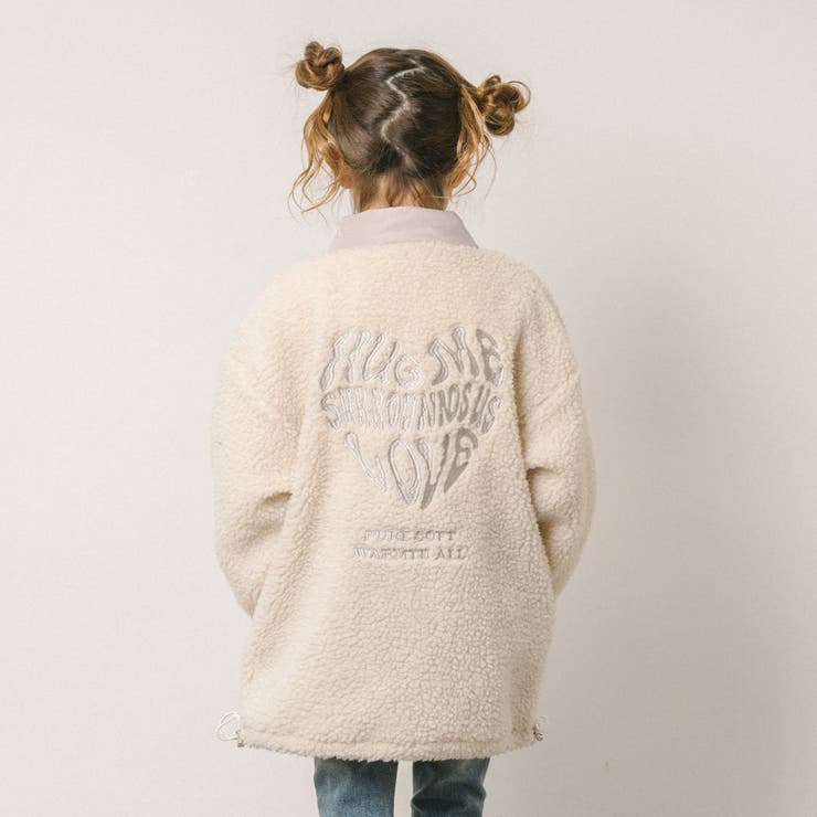 おうちで洗える!ハートロゴ刺繍中綿キルティングMIXボアコート | URBAN CHERRY | 詳細画像12 