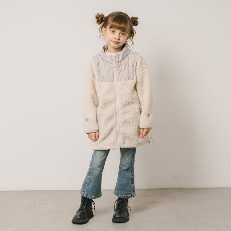 おうちで洗える!ハートロゴ刺繍中綿キルティングMIXボアコート | URBAN CHERRY | 詳細画像17 