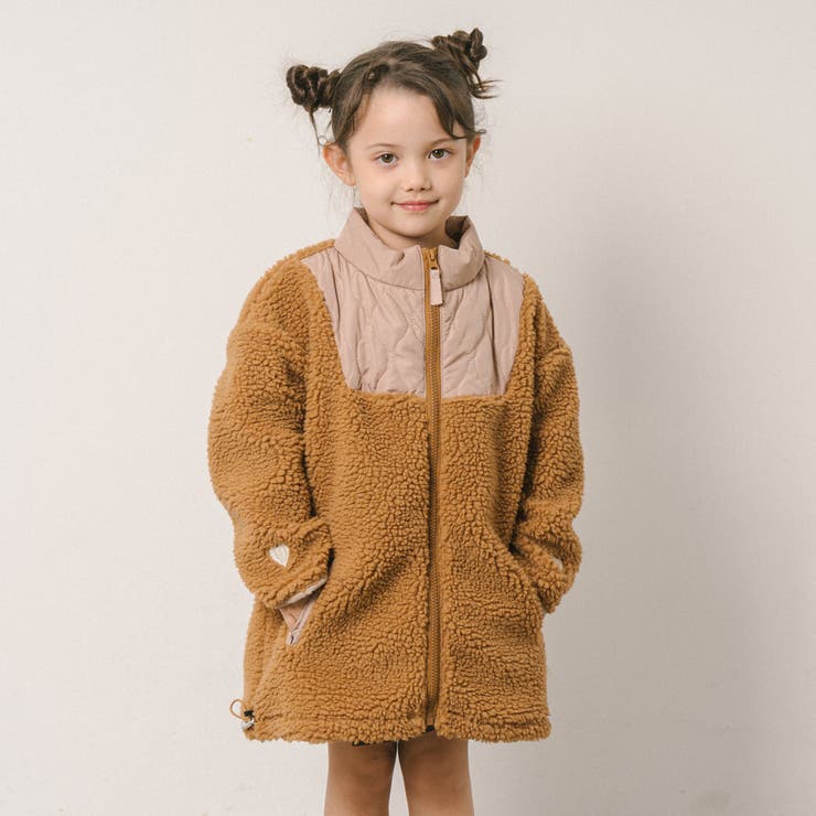 おうちで洗える!ハートロゴ刺繍中綿キルティングMIXボアコート | URBAN CHERRY | 詳細画像19 