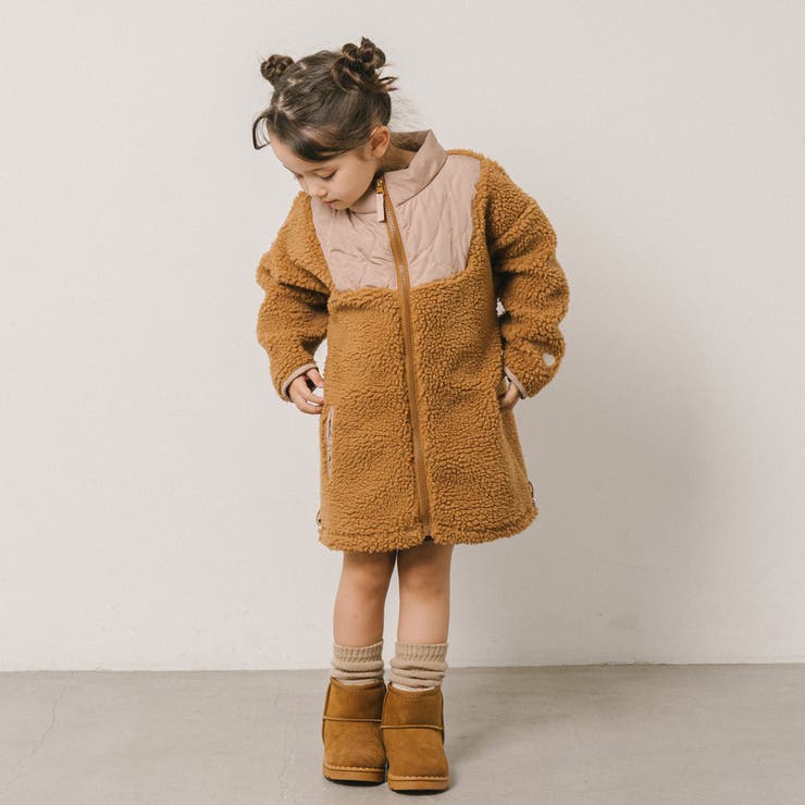 おうちで洗える!ハートロゴ刺繍中綿キルティングMIXボアコート | URBAN CHERRY | 詳細画像21 