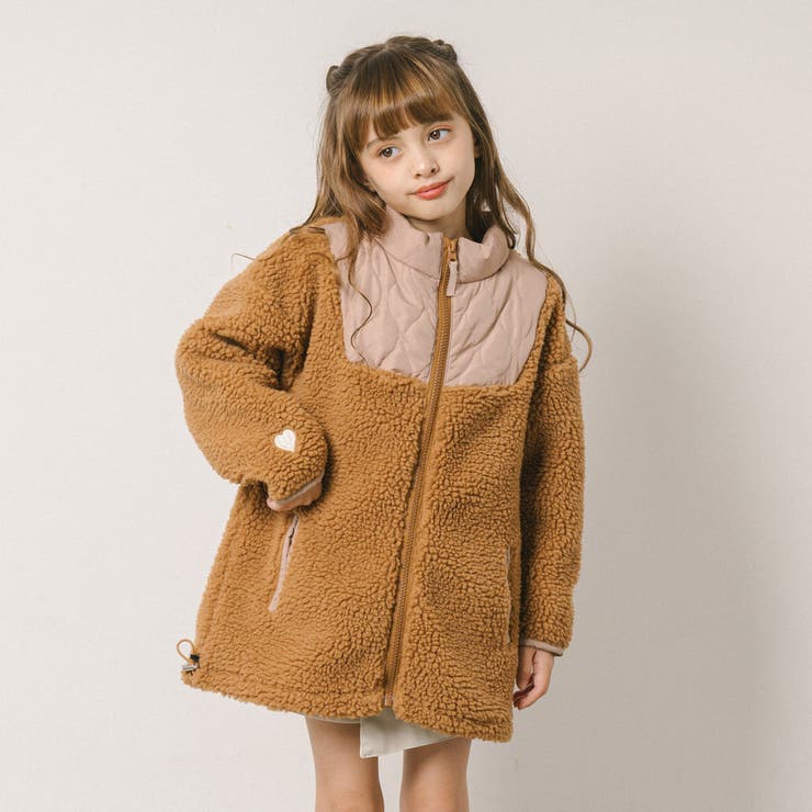 おうちで洗える!ハートロゴ刺繍中綿キルティングMIXボアコート | URBAN CHERRY | 詳細画像24 