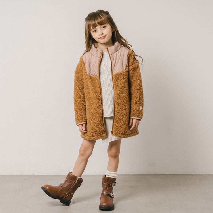 おうちで洗える!ハートロゴ刺繍中綿キルティングMIXボアコート | URBAN CHERRY | 詳細画像26 