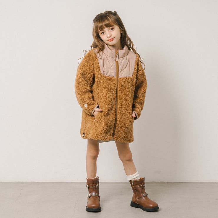 おうちで洗える!ハートロゴ刺繍中綿キルティングMIXボアコート | URBAN CHERRY | 詳細画像27 