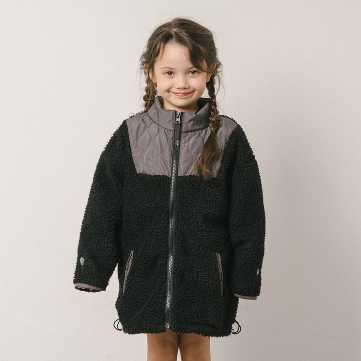 おうちで洗える!ハートロゴ刺繍中綿キルティングMIXボアコート | URBAN CHERRY | 詳細画像28 