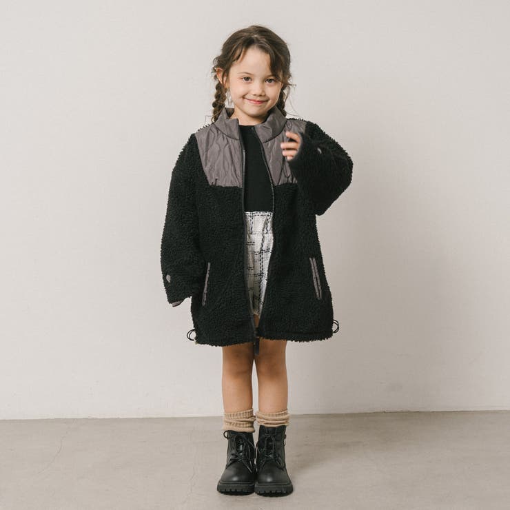 おうちで洗える!ハートロゴ刺繍中綿キルティングMIXボアコート | URBAN CHERRY | 詳細画像29 