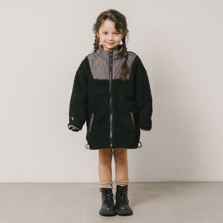 おうちで洗える!ハートロゴ刺繍中綿キルティングMIXボアコート | URBAN CHERRY | 詳細画像30 