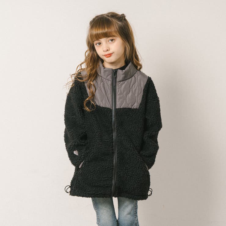 おうちで洗える!ハートロゴ刺繍中綿キルティングMIXボアコート | URBAN CHERRY | 詳細画像31 