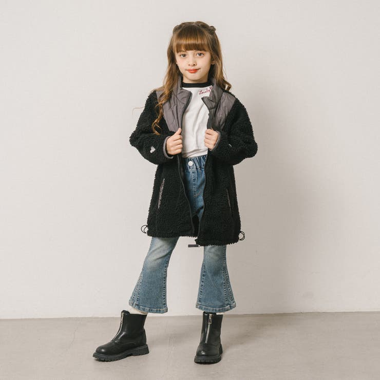 おうちで洗える!ハートロゴ刺繍中綿キルティングMIXボアコート | URBAN CHERRY | 詳細画像32 