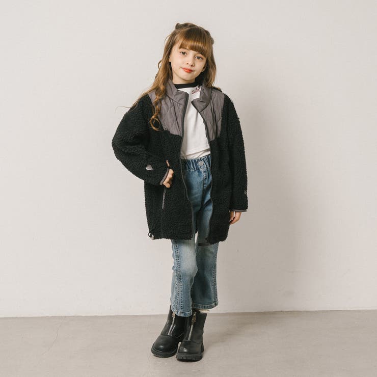 おうちで洗える!ハートロゴ刺繍中綿キルティングMIXボアコート | URBAN CHERRY | 詳細画像33 