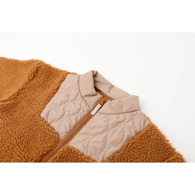 おうちで洗える!ハートロゴ刺繍中綿キルティングMIXボアコート | URBAN CHERRY | 詳細画像37 