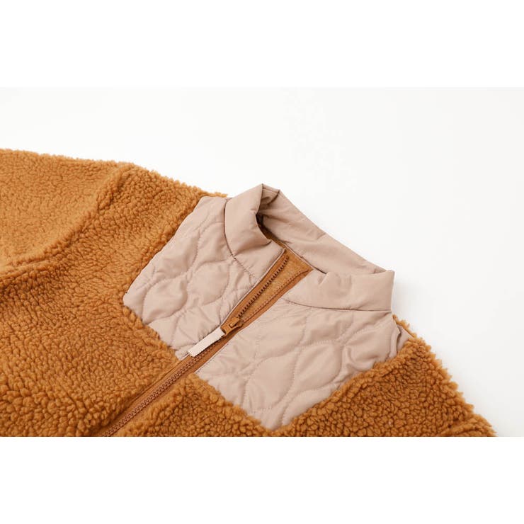 おうちで洗える!ハートロゴ刺繍中綿キルティングMIXボアコート | URBAN CHERRY | 詳細画像38 