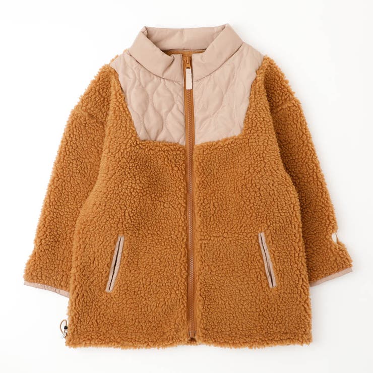 おうちで洗える!ハートロゴ刺繍中綿キルティングMIXボアコート | URBAN CHERRY | 詳細画像6 