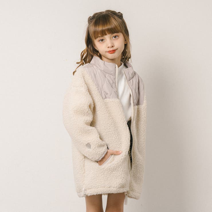 おうちで洗える!ハートロゴ刺繍中綿キルティングMIXボアコート | URBAN CHERRY | 詳細画像66 