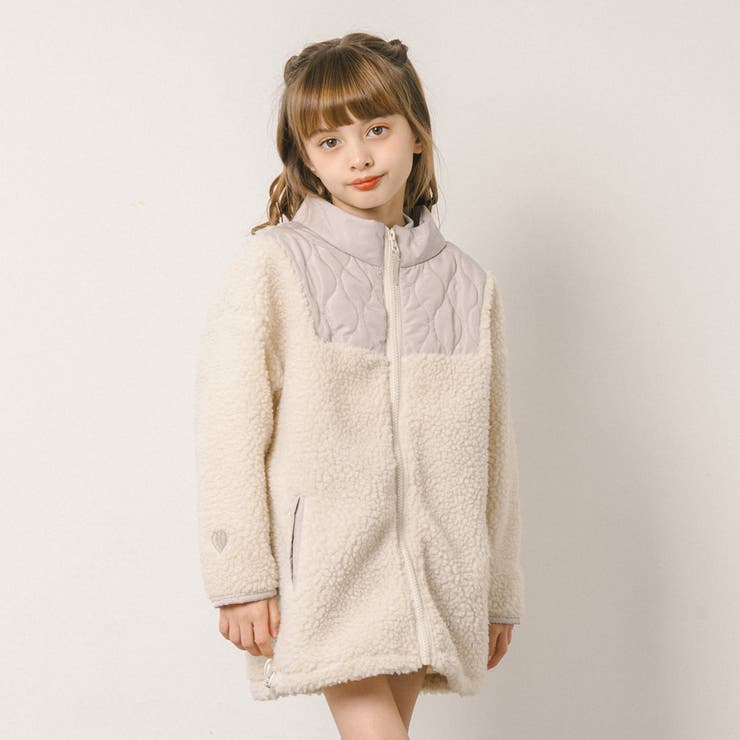 おうちで洗える!ハートロゴ刺繍中綿キルティングMIXボアコート | URBAN CHERRY | 詳細画像67 