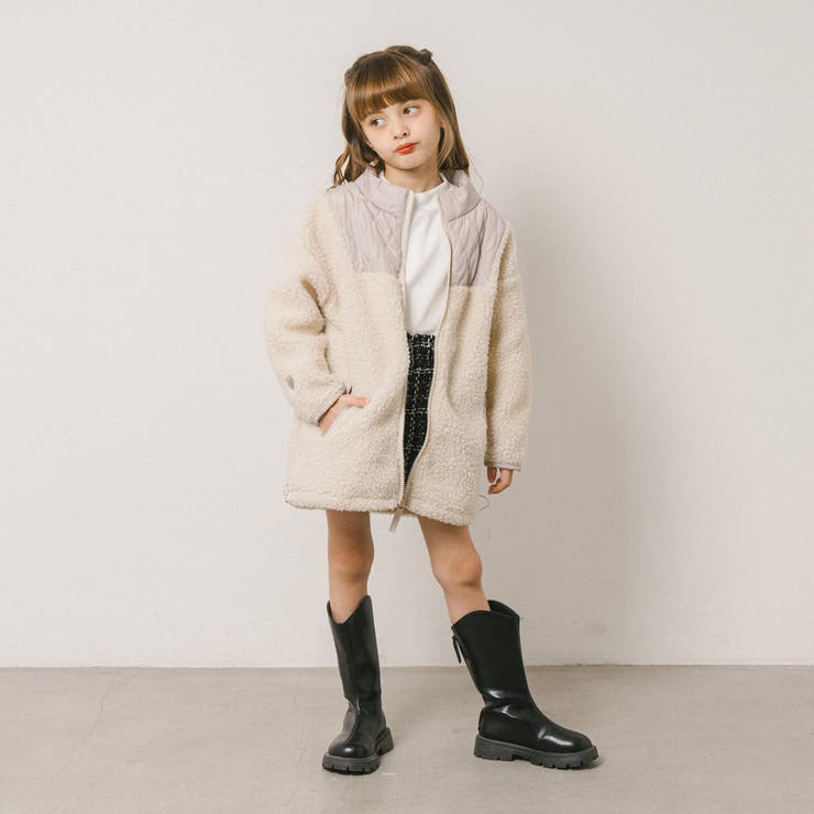 おうちで洗える!ハートロゴ刺繍中綿キルティングMIXボアコート | URBAN CHERRY | 詳細画像68 