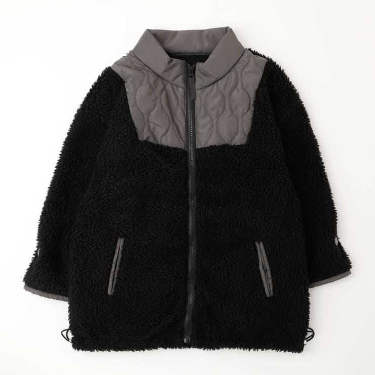 おうちで洗える!ハートロゴ刺繍中綿キルティングMIXボアコート | URBAN CHERRY | 詳細画像7 