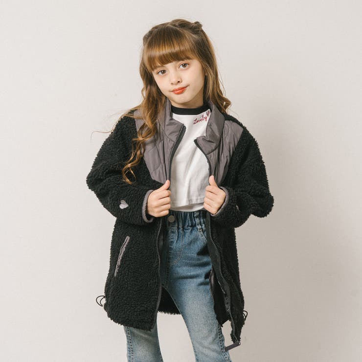 おうちで洗える!ハートロゴ刺繍中綿キルティングMIXボアコート | URBAN CHERRY | 詳細画像71 