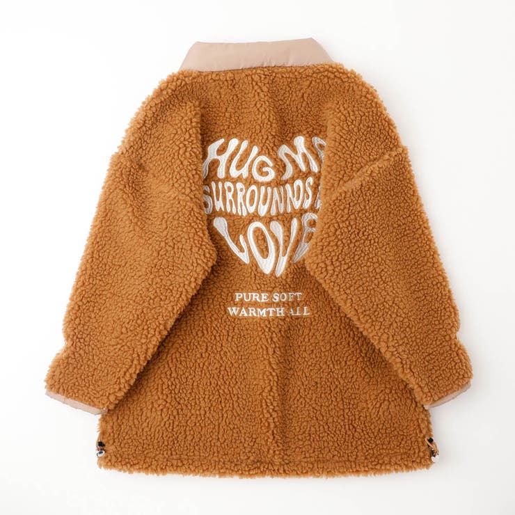 おうちで洗える!ハートロゴ刺繍中綿キルティングMIXボアコート | URBAN CHERRY | 詳細画像8 