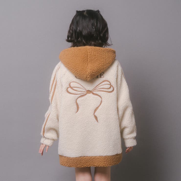 おうちで洗える!オーバーサイズサイドラインバックリボンボアアウター | URBAN CHERRY | 詳細画像10 